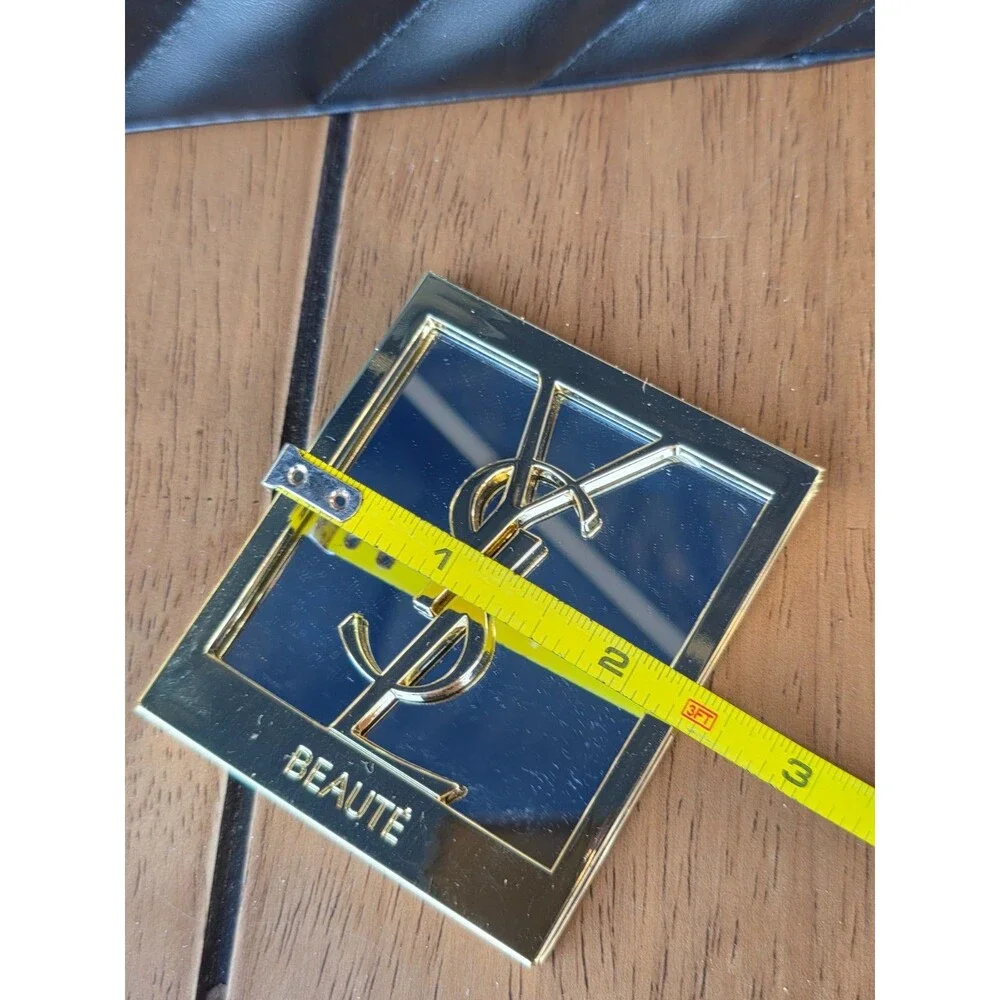 YVES SAINT LAURENT YSL Bundle BEAUTE Logo Makeup Bag Hand Mirror Chic Travel
